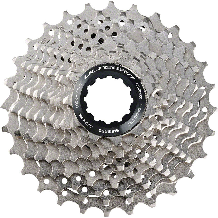 Shimano Ultegra CS-R8000 Cassette - 11 Speed, 11-28t, Silver - ULTEGRA